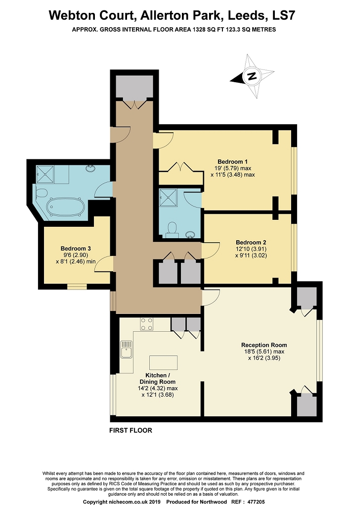 3 Bedrooms Flat for sale in Webton Court, Allerton Park, Chapel Allerton LS7