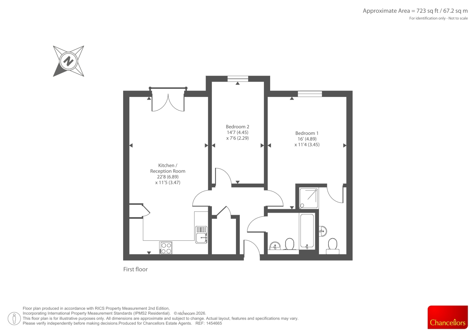 FLAT 9 AUDLEY HOUSE, Audley House, Buckingham Road, Bicester floorplan