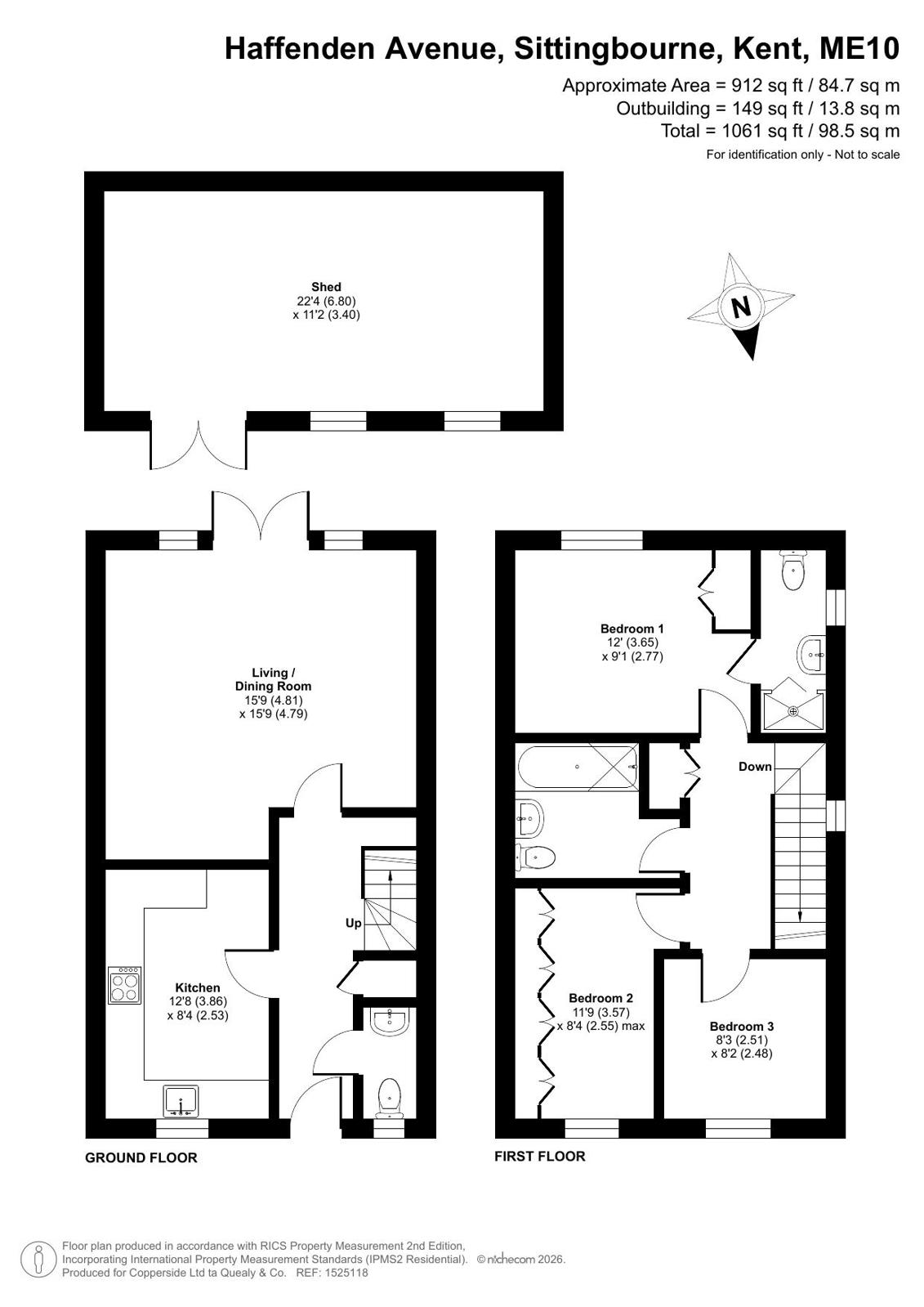 26, Haffenden Avenue, Kent floorplan
