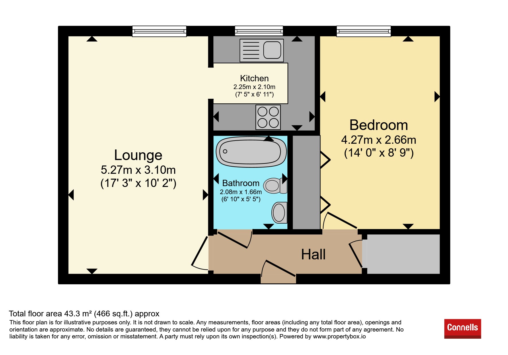 10, Homepalms House, Brunswick Square, Torquay floorplan