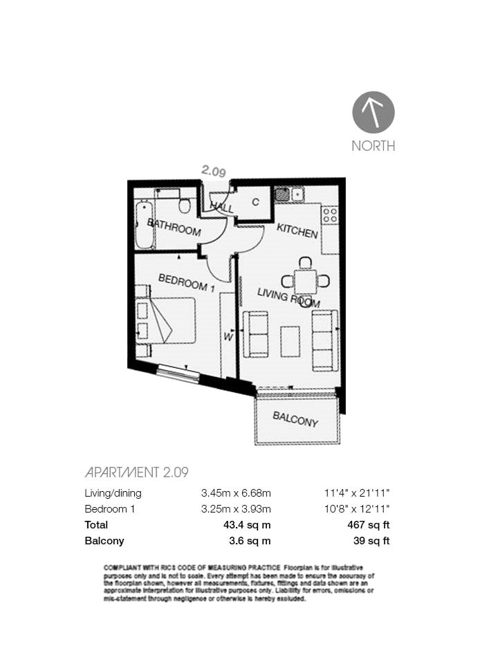 1 Bedrooms Flat to rent in Waterside Apartments, Goodchild Road, London N4