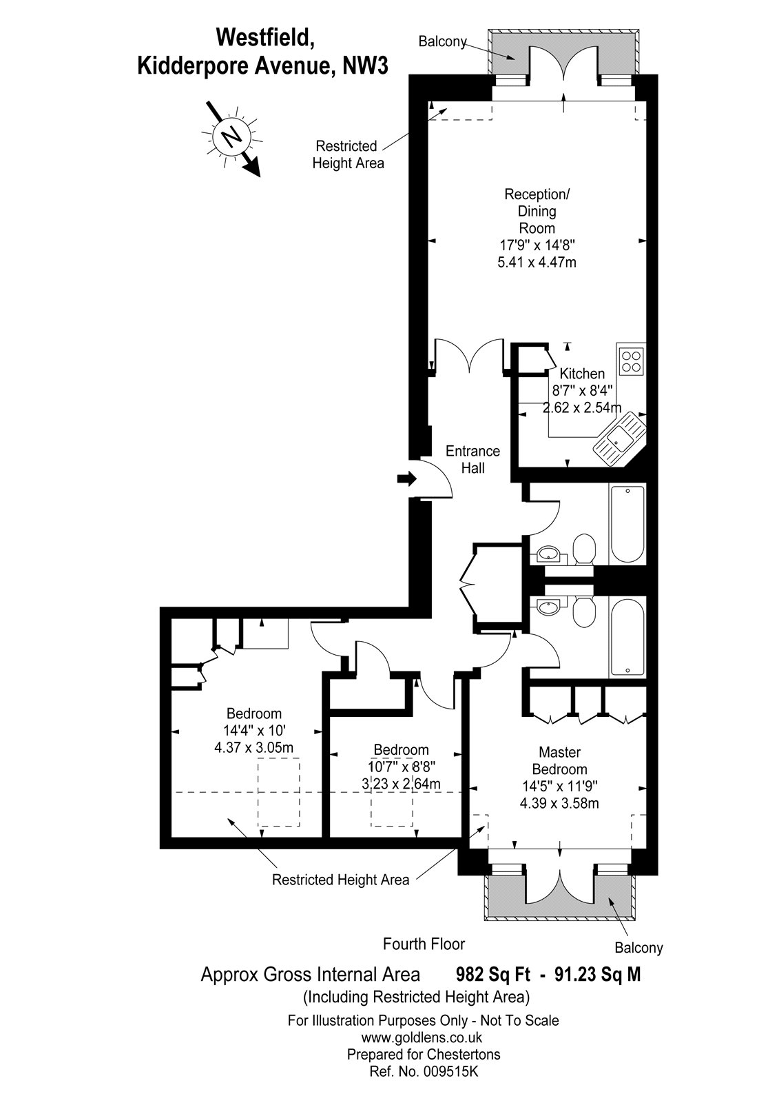 3 Bedrooms Flat to rent in Westfield, 15 Kidderpore Avenue, Hampstead, London NW3