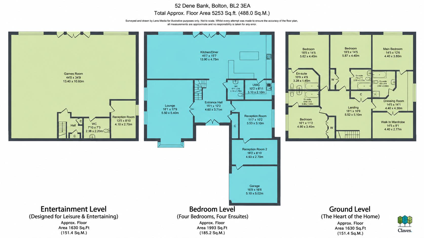 52, Dene Bank, Bolton floorplan
