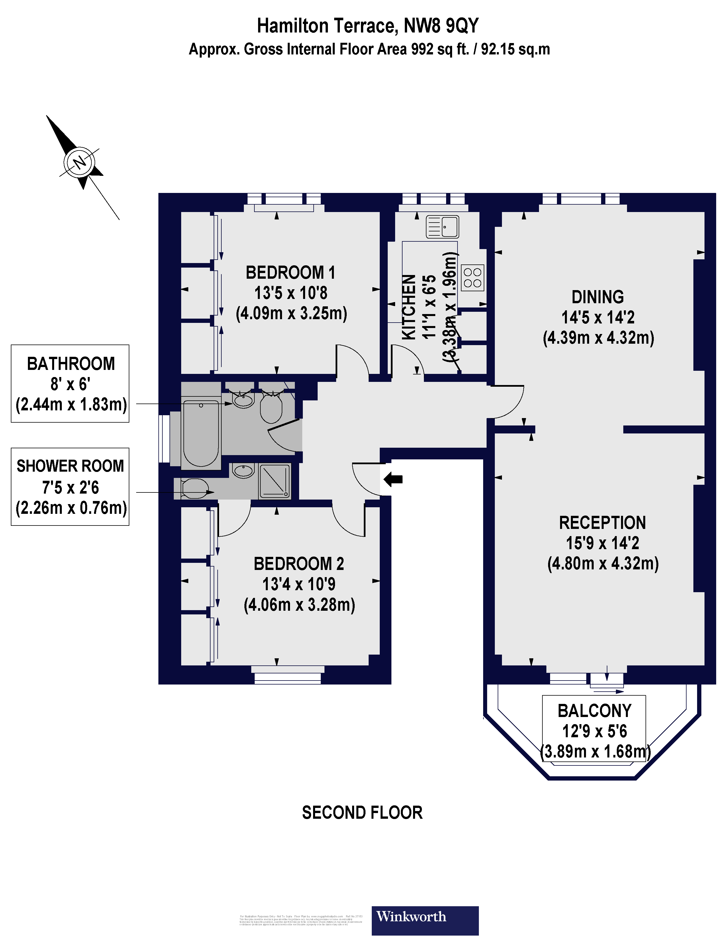 2 Bedrooms Flat for sale in 105 Hamilton Terrace, St John's Wood, London NW8