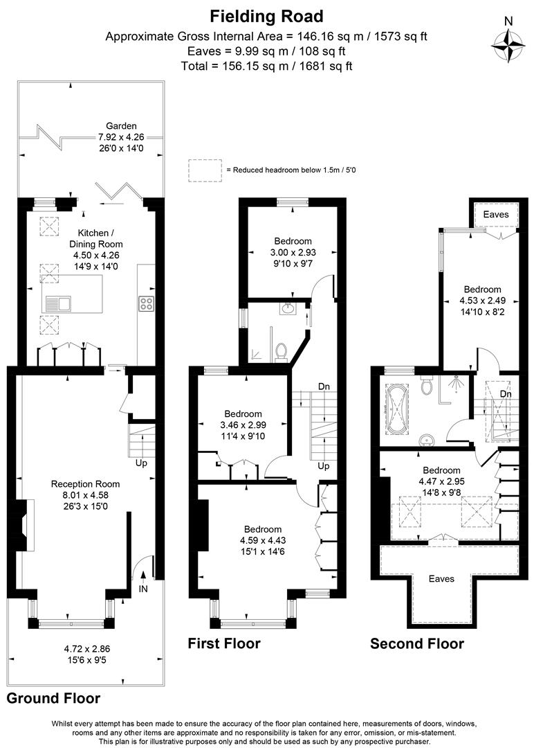 60, Fielding Road, London floorplan