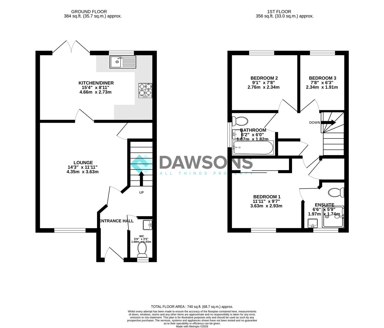 29, Heol Waungron, Kidwelly floorplan