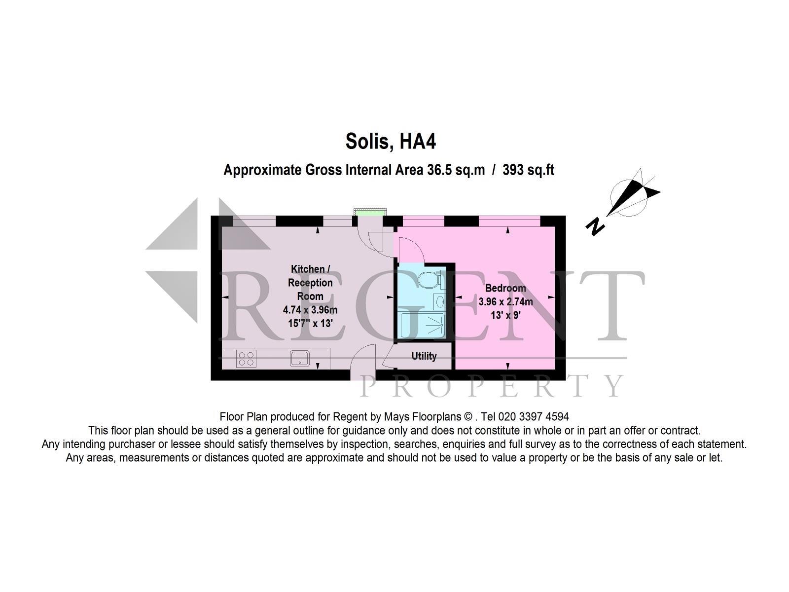 1 Bedrooms Flat to rent in Solis Apartments, 260 Field End Road HA4