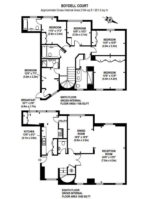 1003, Boydell Court, St. Johns Wood Park, London floorplan