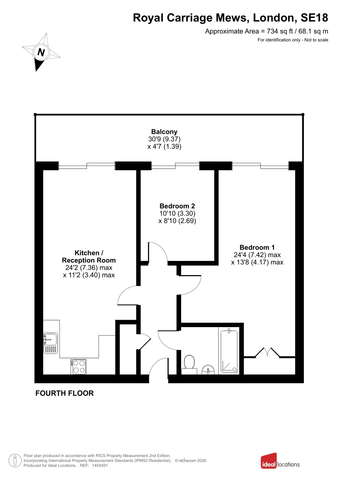 436 East Carriage House, Royal Carriage Mews, London floorplan