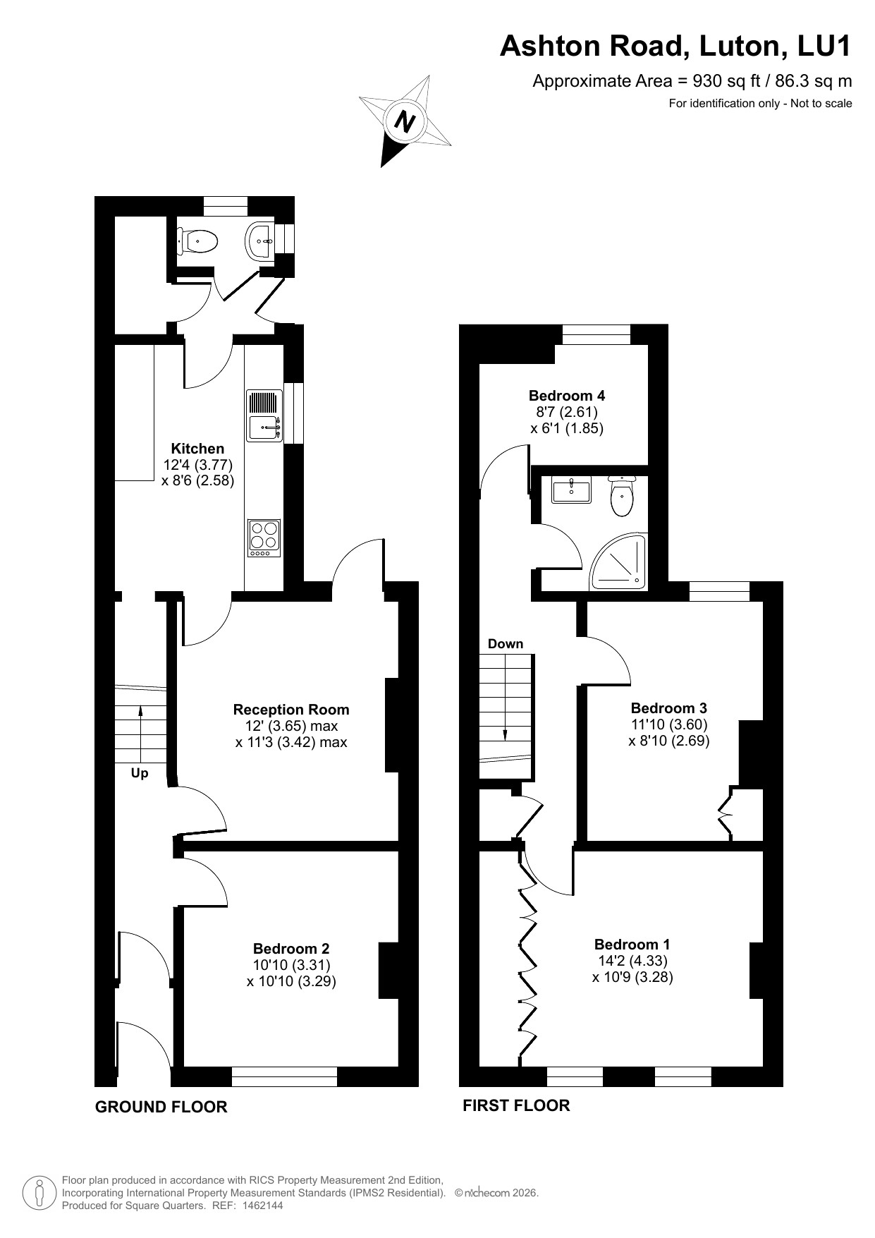 31, Ashton Road, Luton floorplan