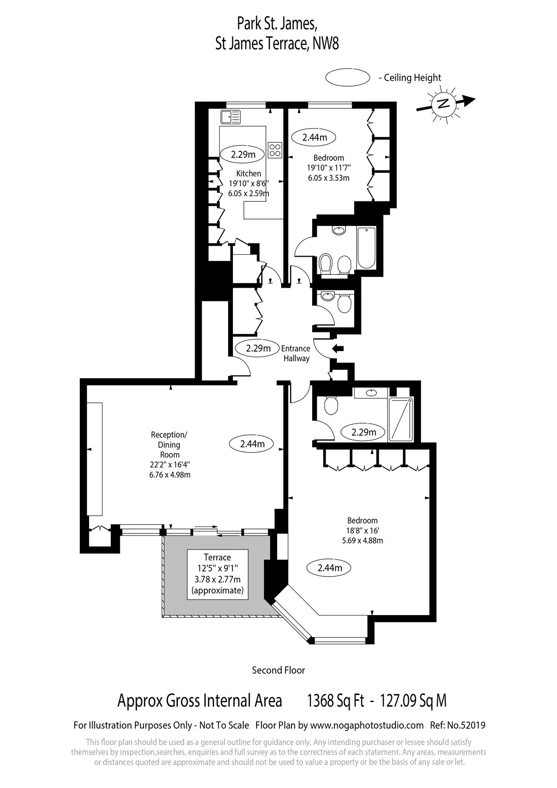 St. James's Terrace, St John's Wood, London, NW8 floorplan