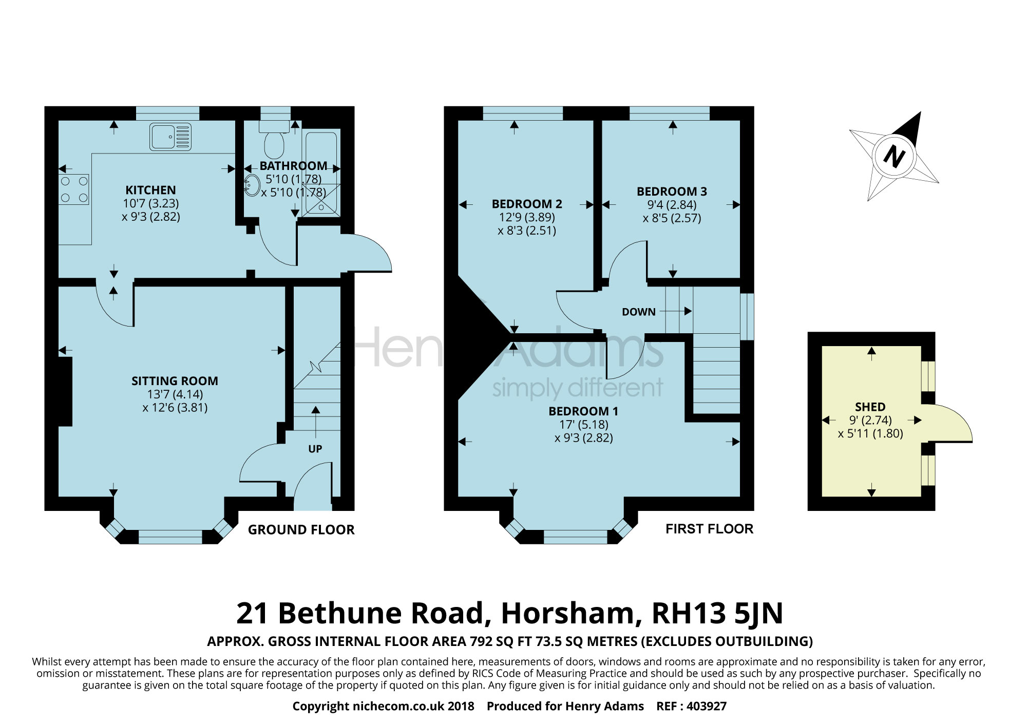 3 Bedrooms Semi-detached house for sale in Bethune Road, Horsham RH13