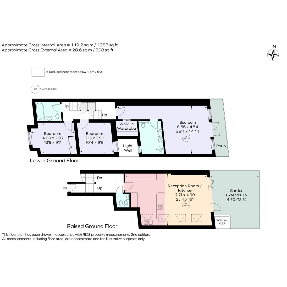 Flat Flat 1-2, 333, Fulham Palace Road, London floorplan