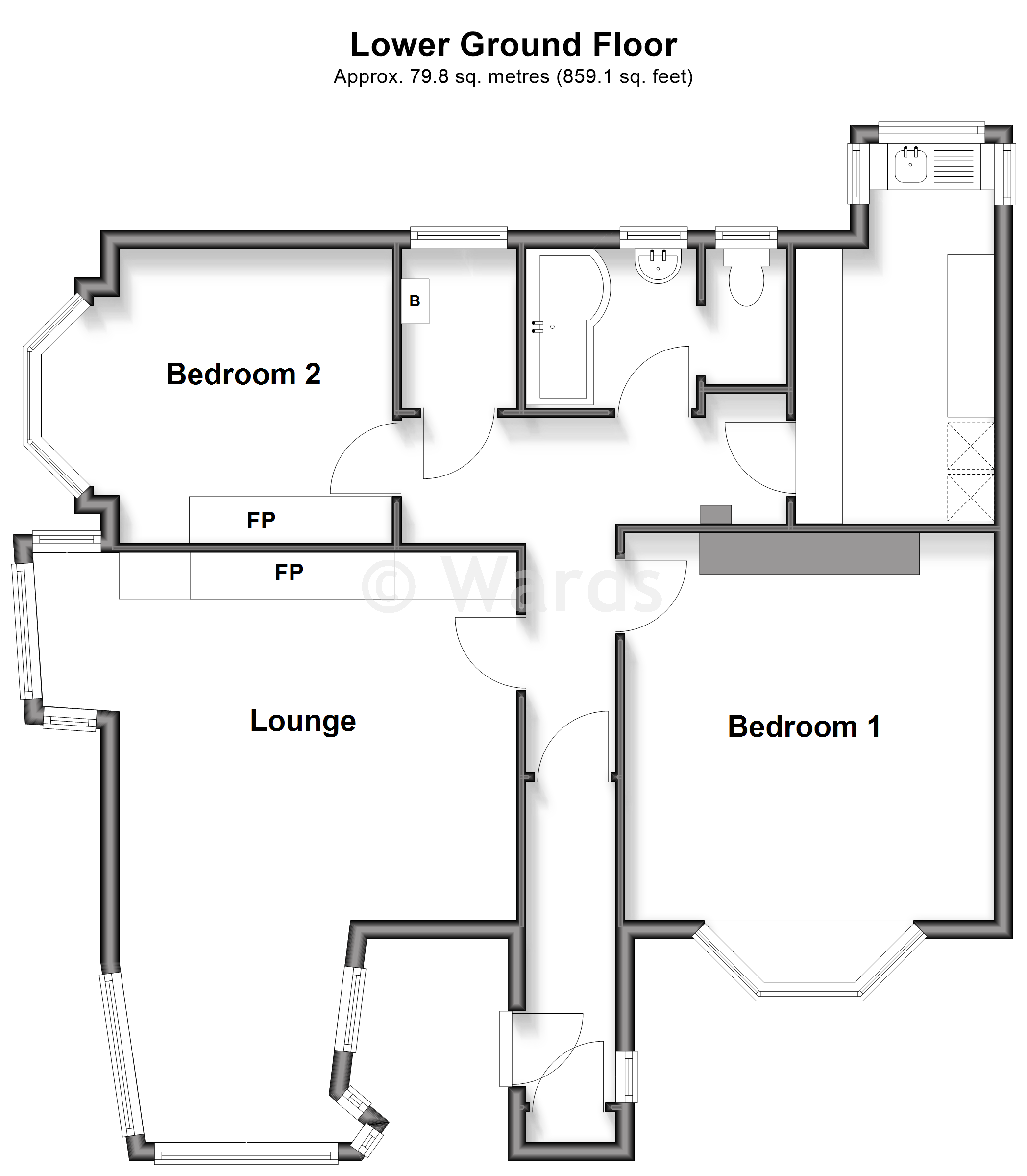 Basement Flat 1, Hartley House, Ethelred Road, Westgate-On-Sea floorplan