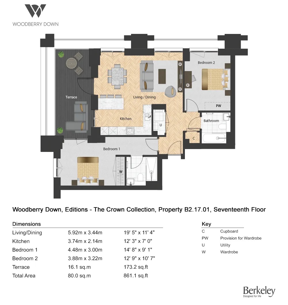 Woodberry Down, Woodberry Down, Finsbury Park, Goodchild Road, London floorplan
