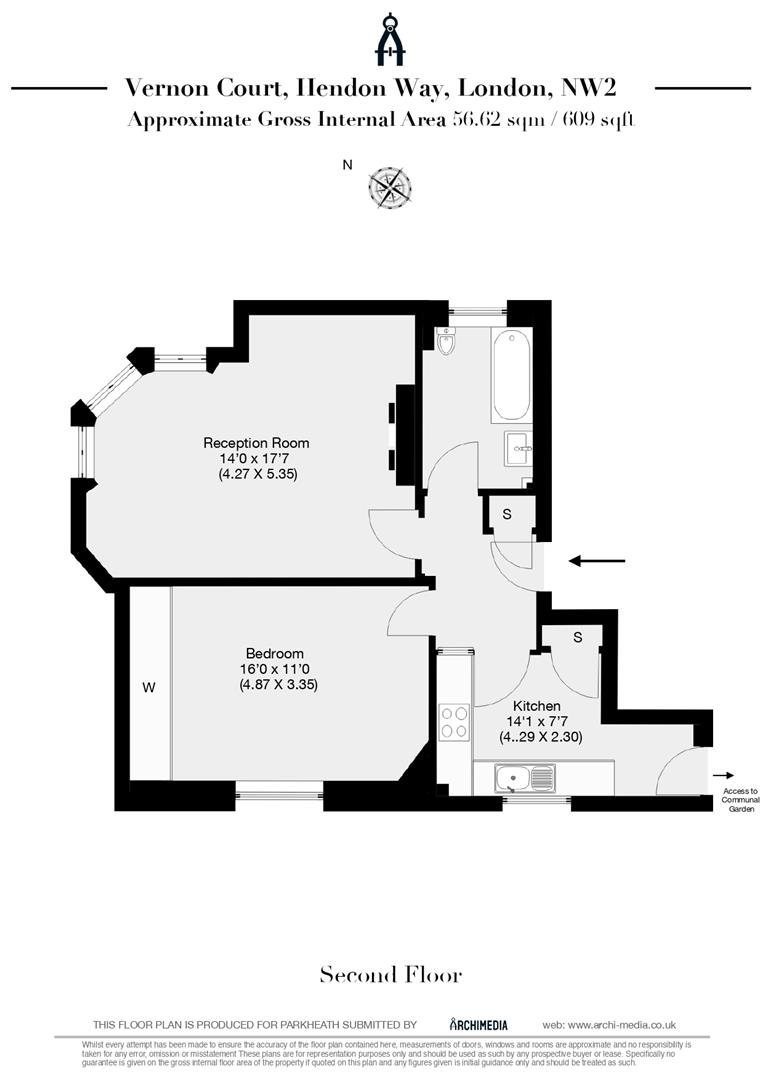 Flat 14, Vernon Court, Hendon Way, London floorplan