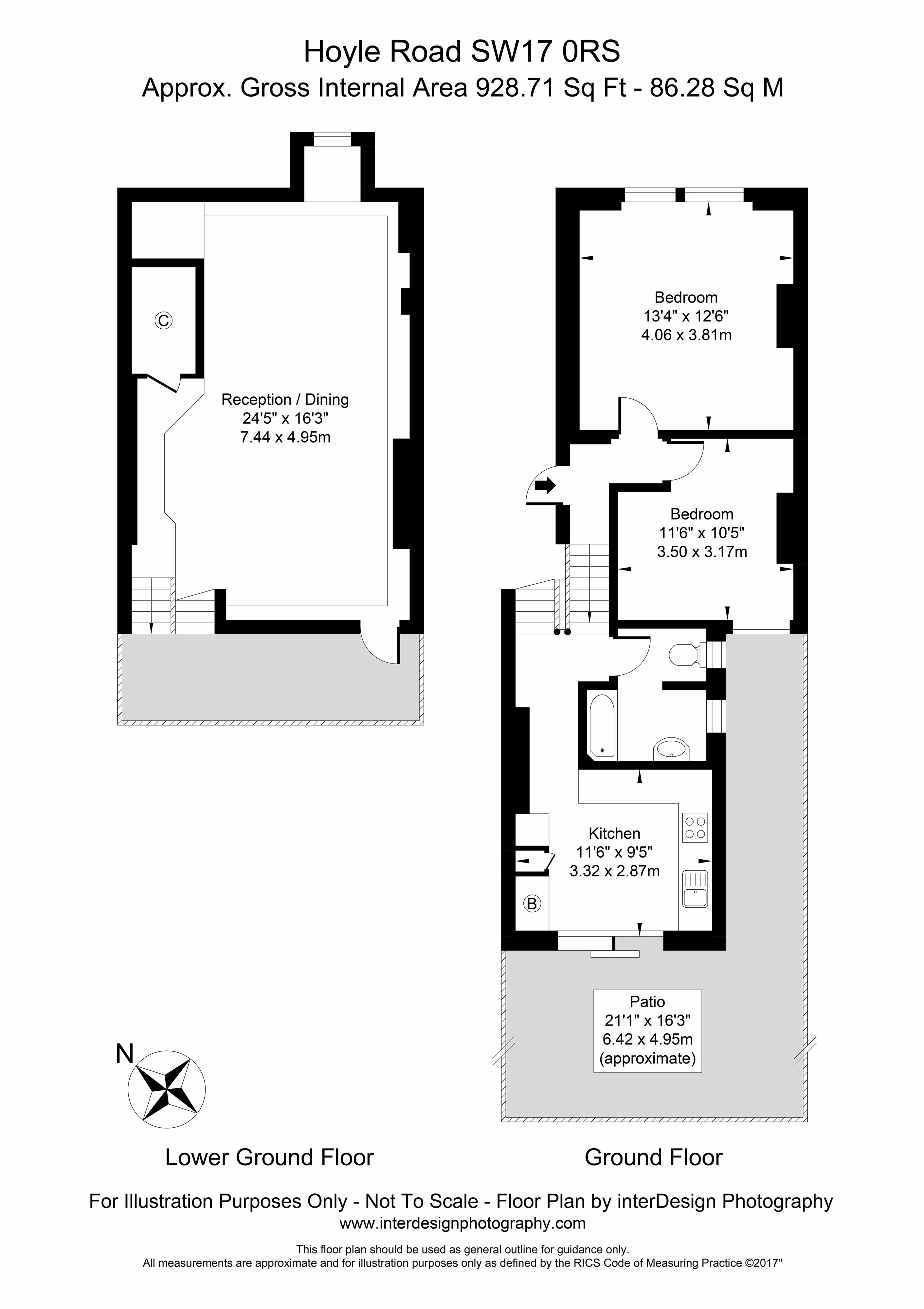 2 Bedrooms Flat to rent in Hoyle Road, Tooting, Tooting SW17