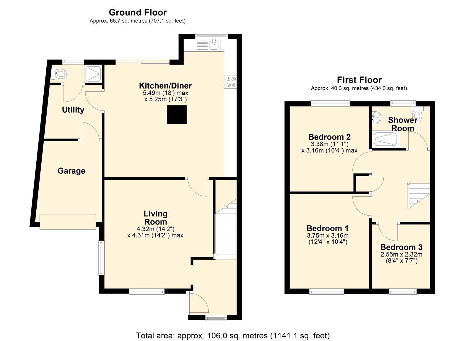 96, Chantry Gardens, Trowbridge floorplan