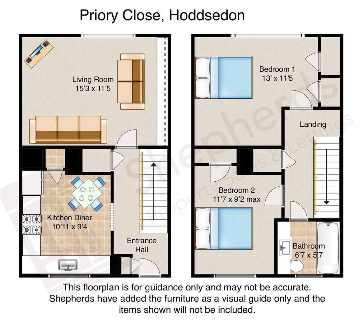 20, Priory Close, HODDESDON floorplan