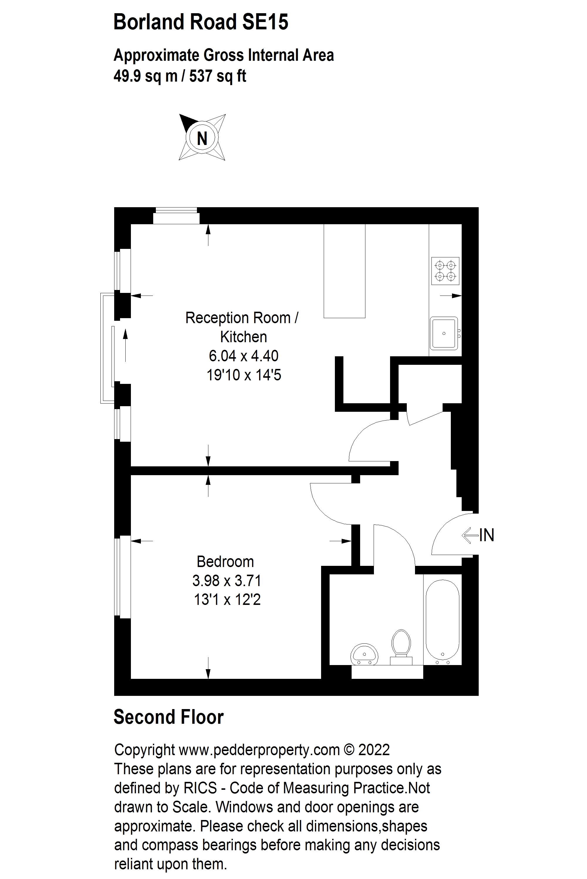 Borland Road, London SE15, 1 bedroom flat for sale 60897645