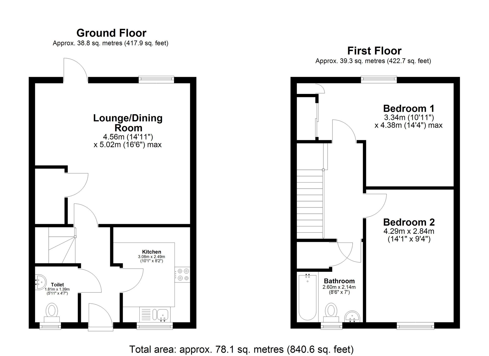 4 Poppy Crescent, Royston floorplan