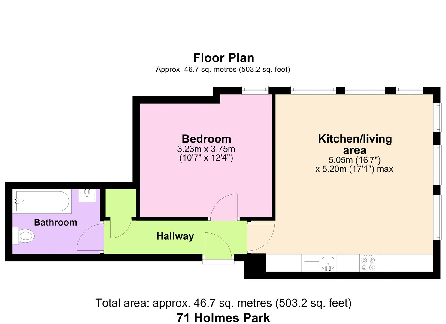 71 Holmes Park, North Street, Horsham floorplan