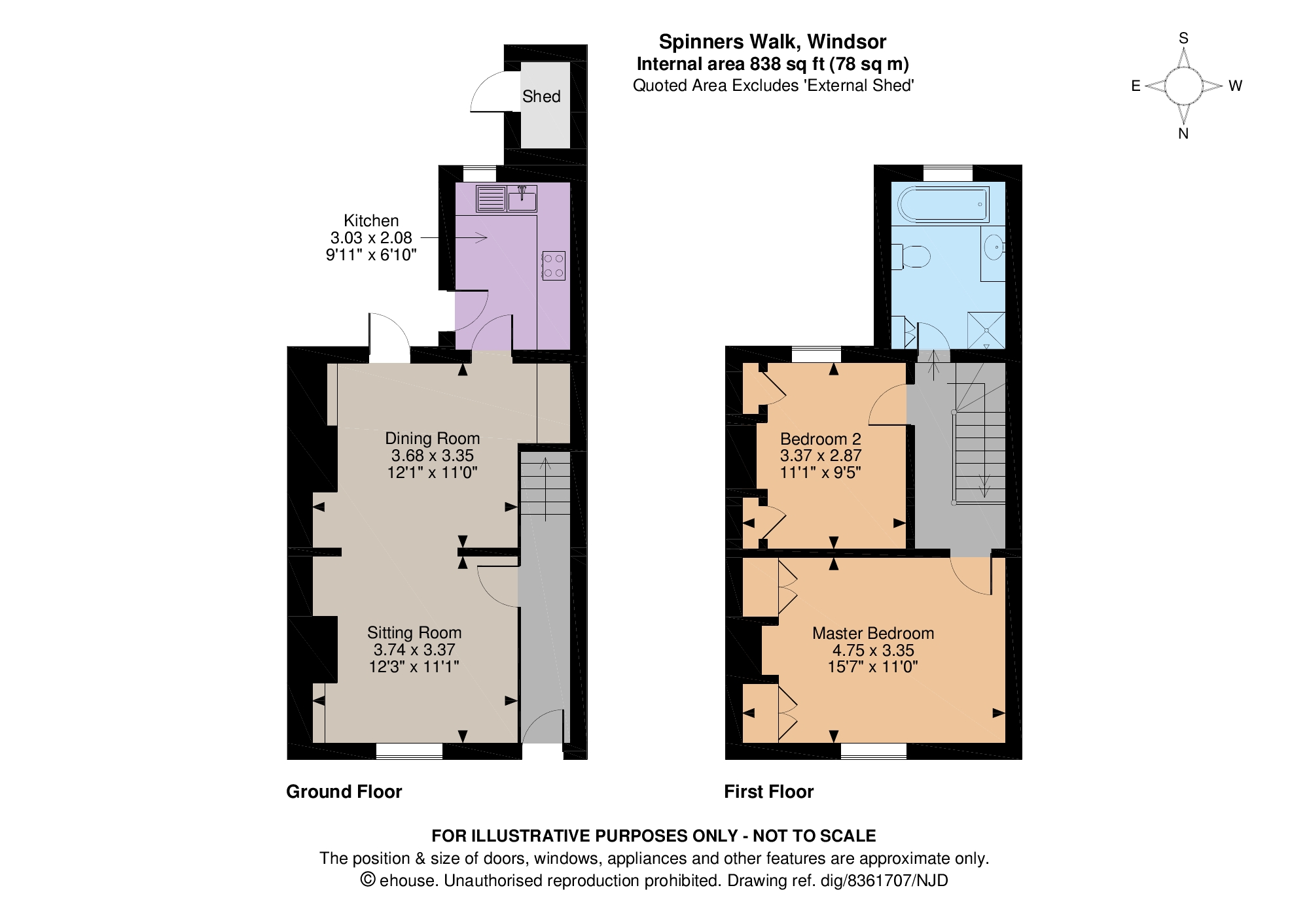 2 Bedrooms Terraced house for sale in Spinners Walk, Windsor, Berkshire SL4