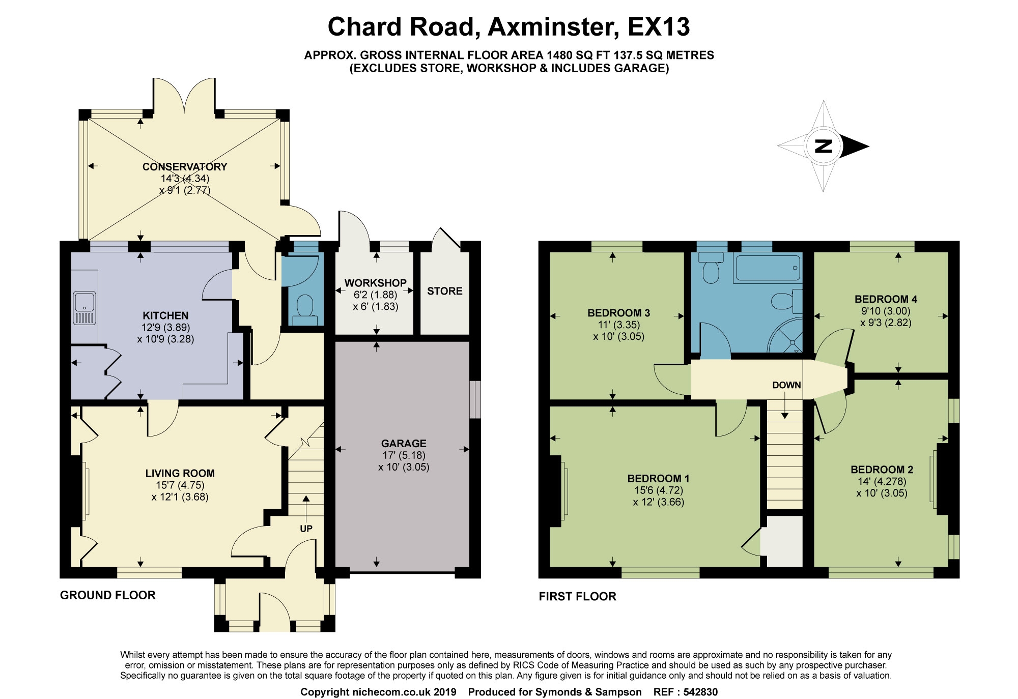 4 bed semidetached house for sale in Chard Road, Axminster, Devon EX13