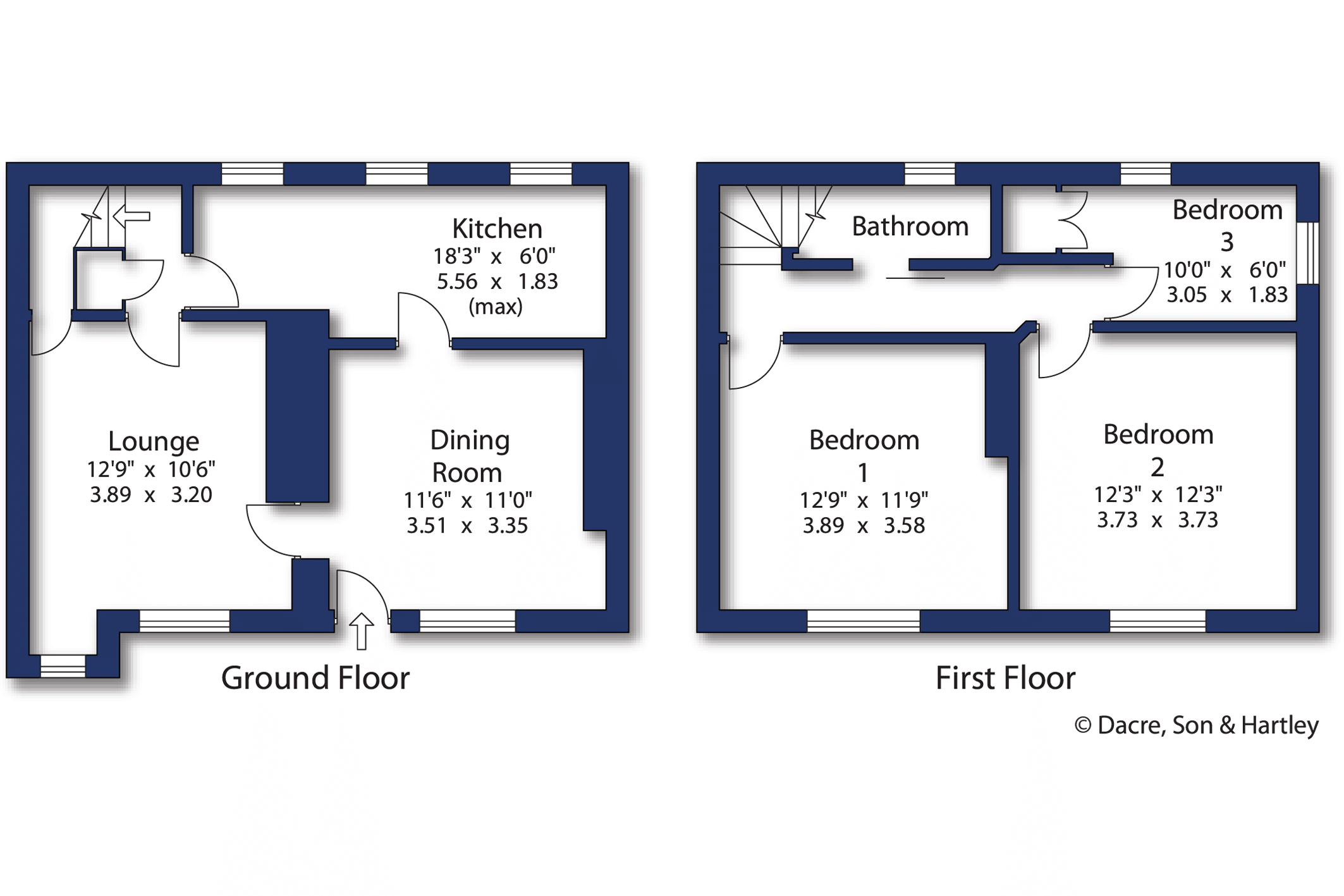 1, Top Row, Otley floorplan