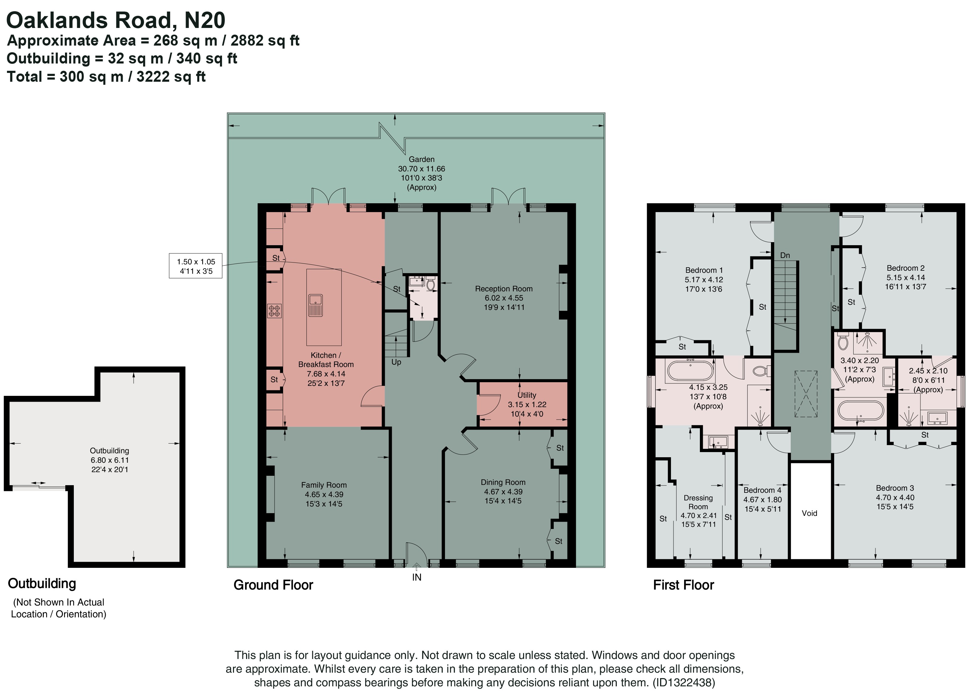 12, Oaklands Road, Totteridge floorplan