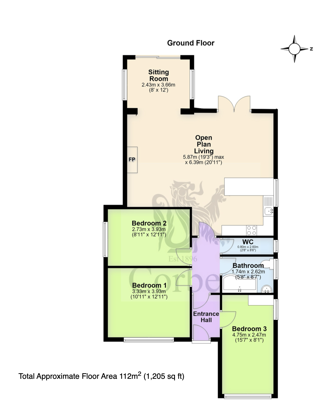 Sandpiper, 15a Ballard Estate, Swanage floorplan
