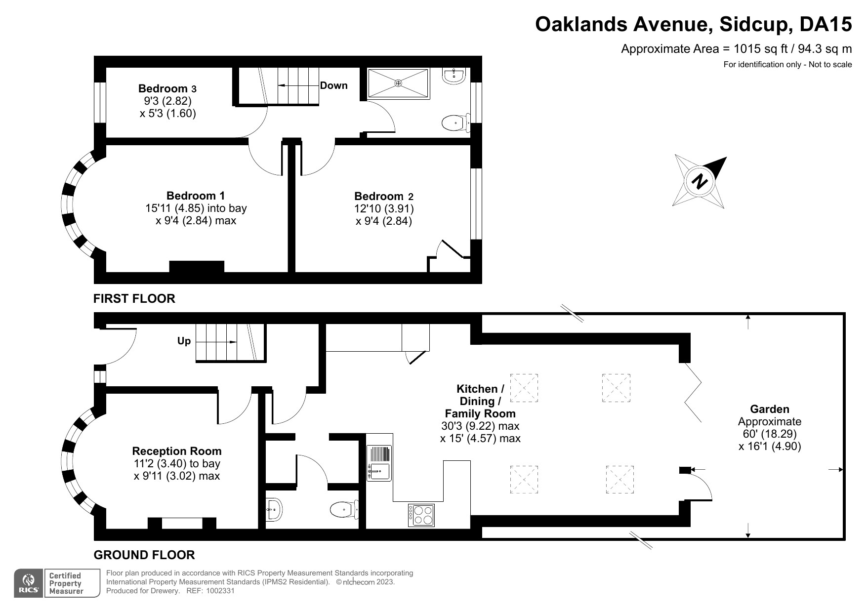Oaklands Avenue, Sidcup DA15, 3 bedroom terraced house for sale