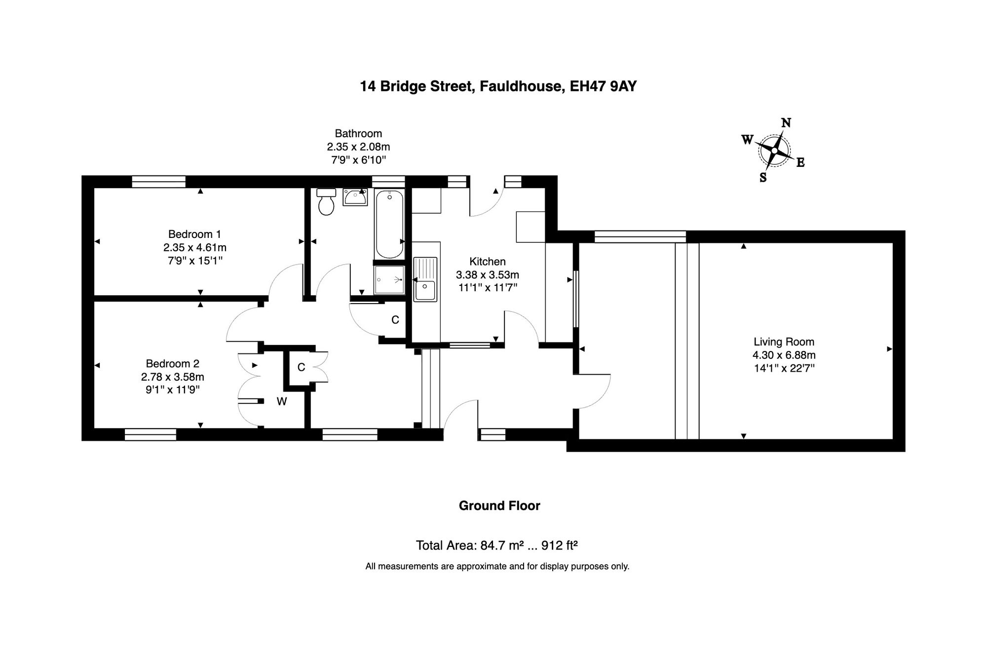 14 Bridge Street, Fauldhouse floorplan
