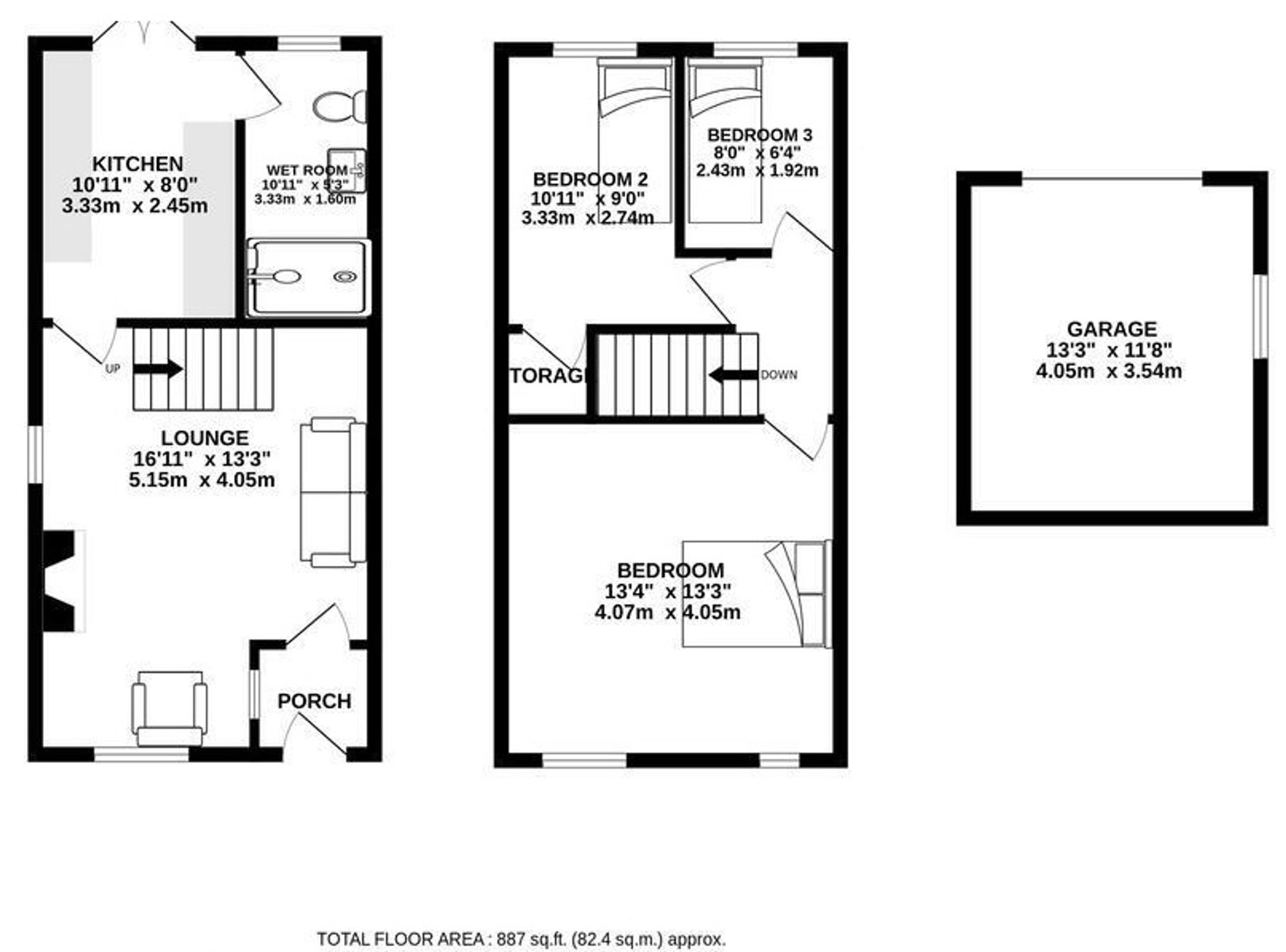 2 Whitehouse End Cottages Tower Hill Road, Stoke-On-Trent floorplan