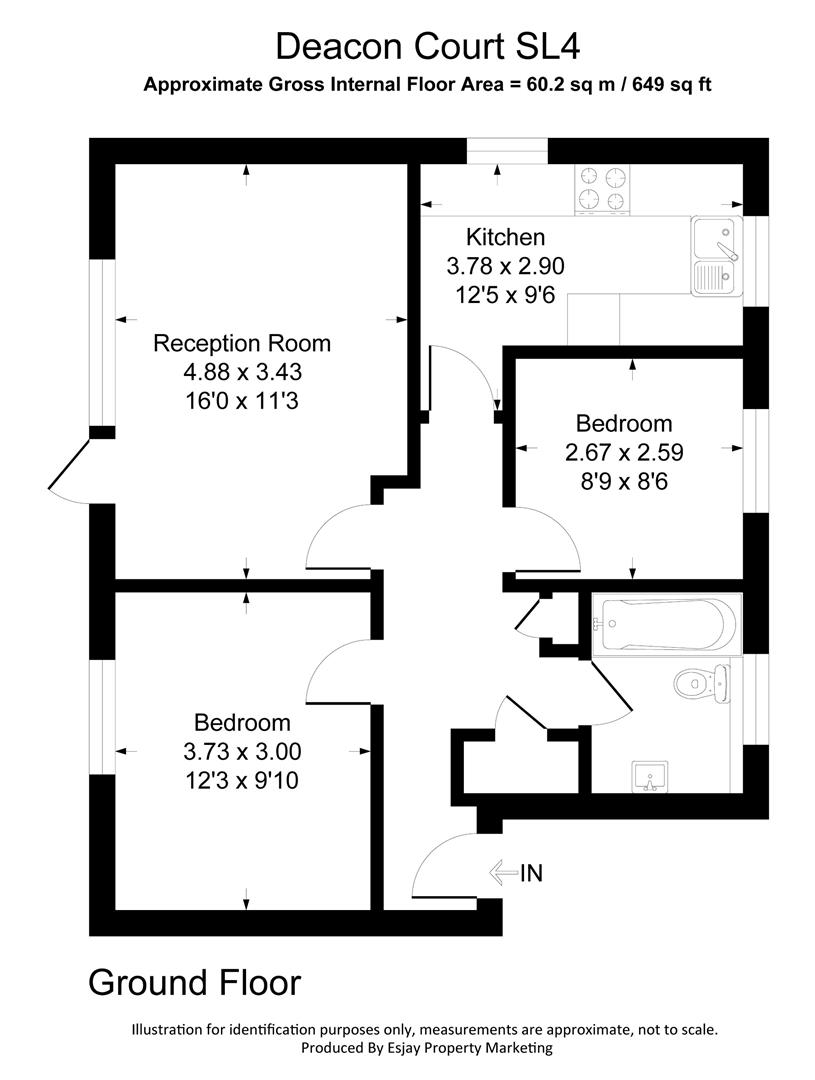 Flat 7, Deacon Court, Dedworth Road, Windsor floorplan
