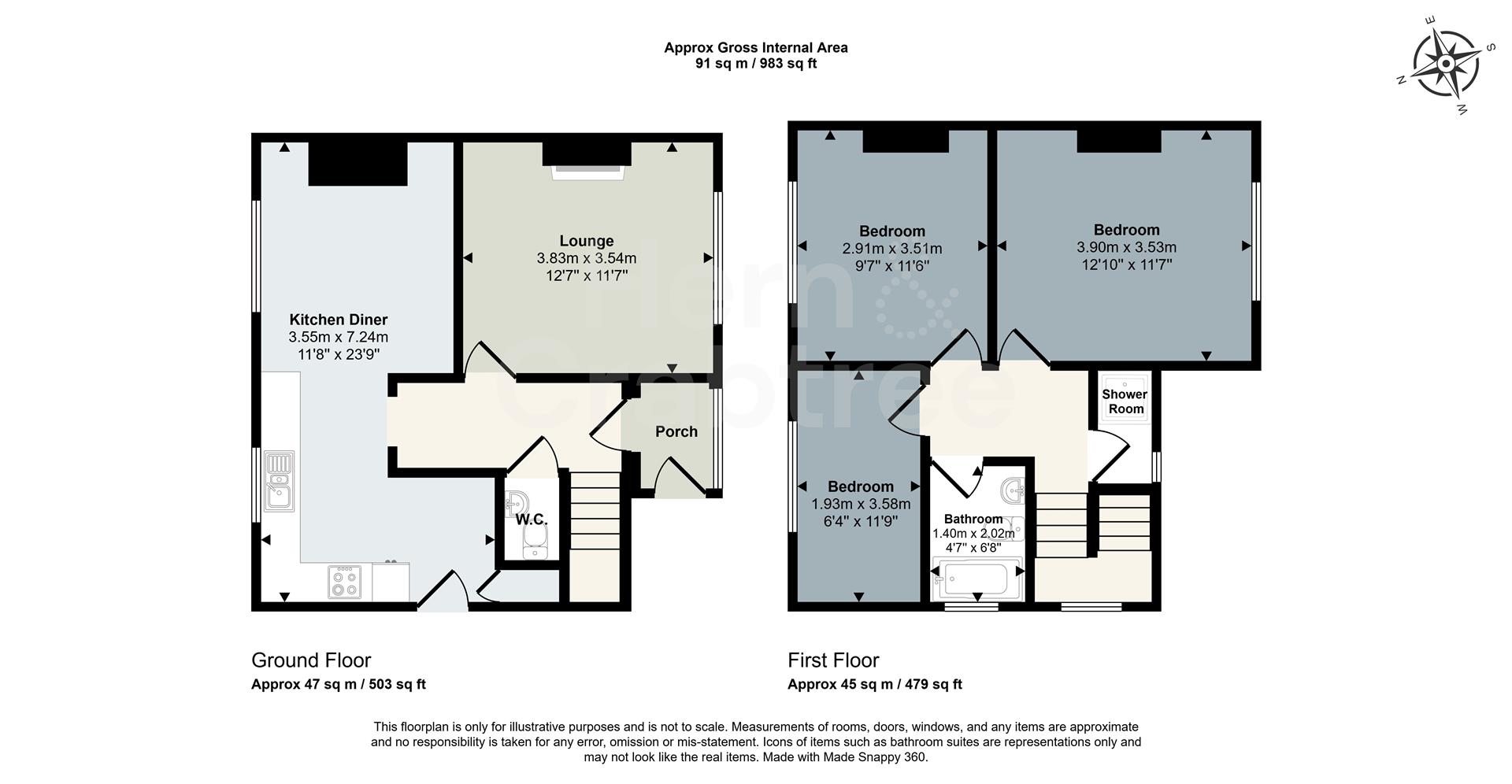 Shaldon, Cross Common Road, Dinas Powys floorplan