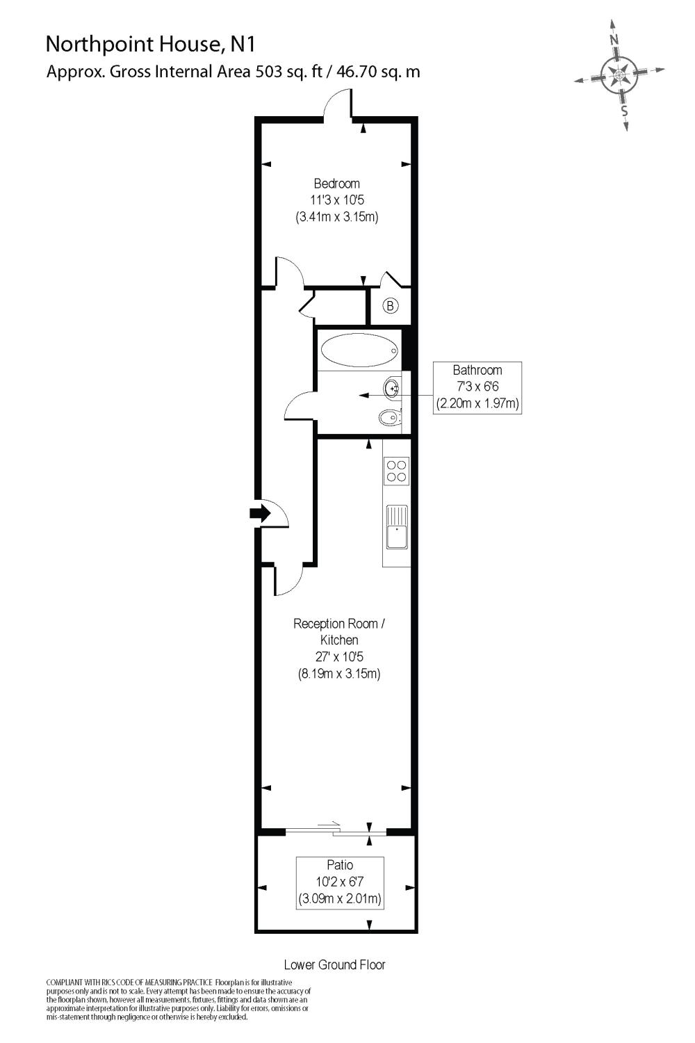 1 Bedrooms Flat to rent in Essex Road, Islington N1
