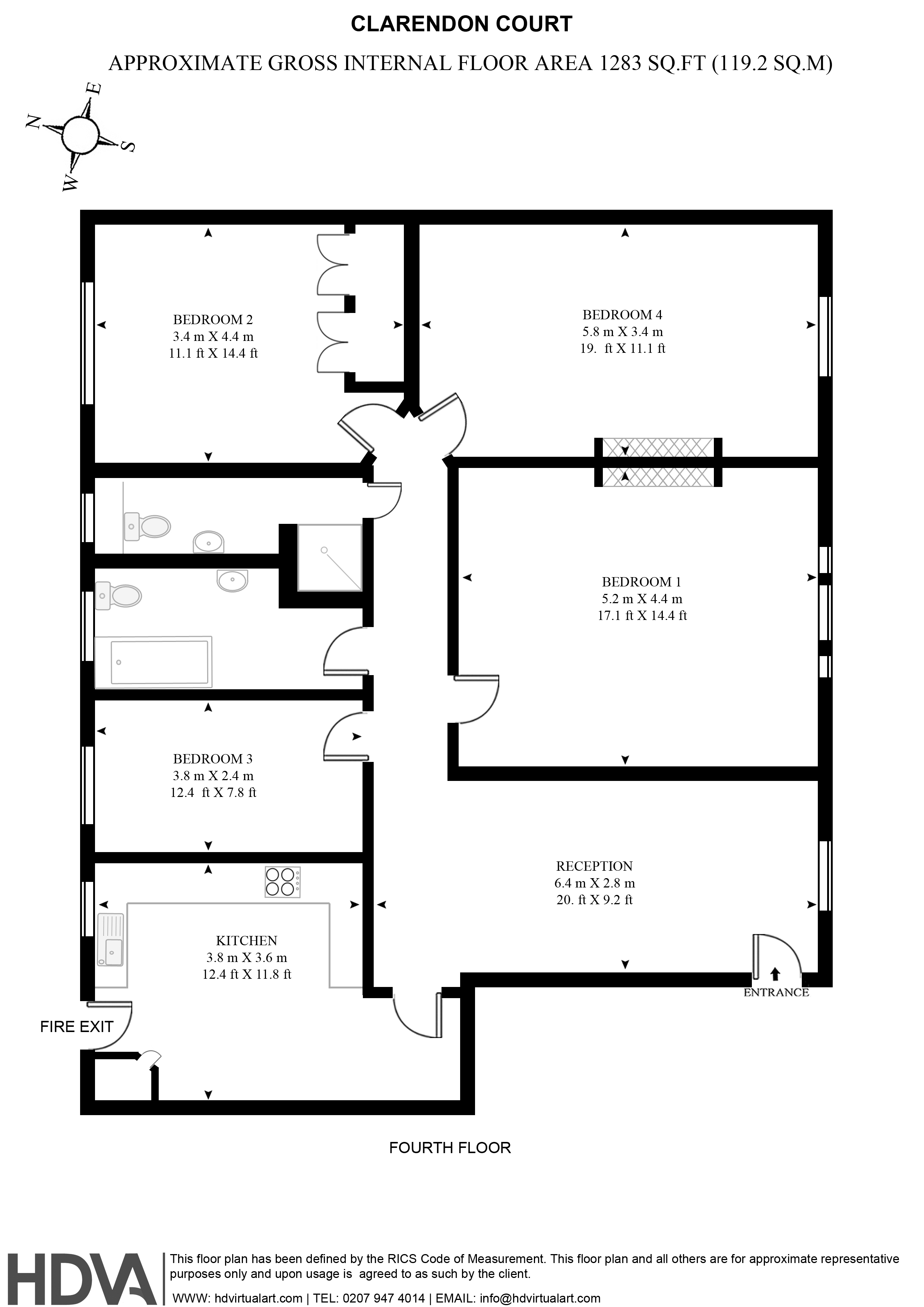 4 Bedrooms Flat to rent in Sidmouth Road, London NW2