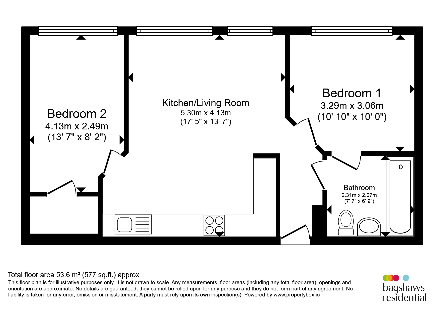 Apartment 409, Prosperity House, Gower Street, Derby floorplan