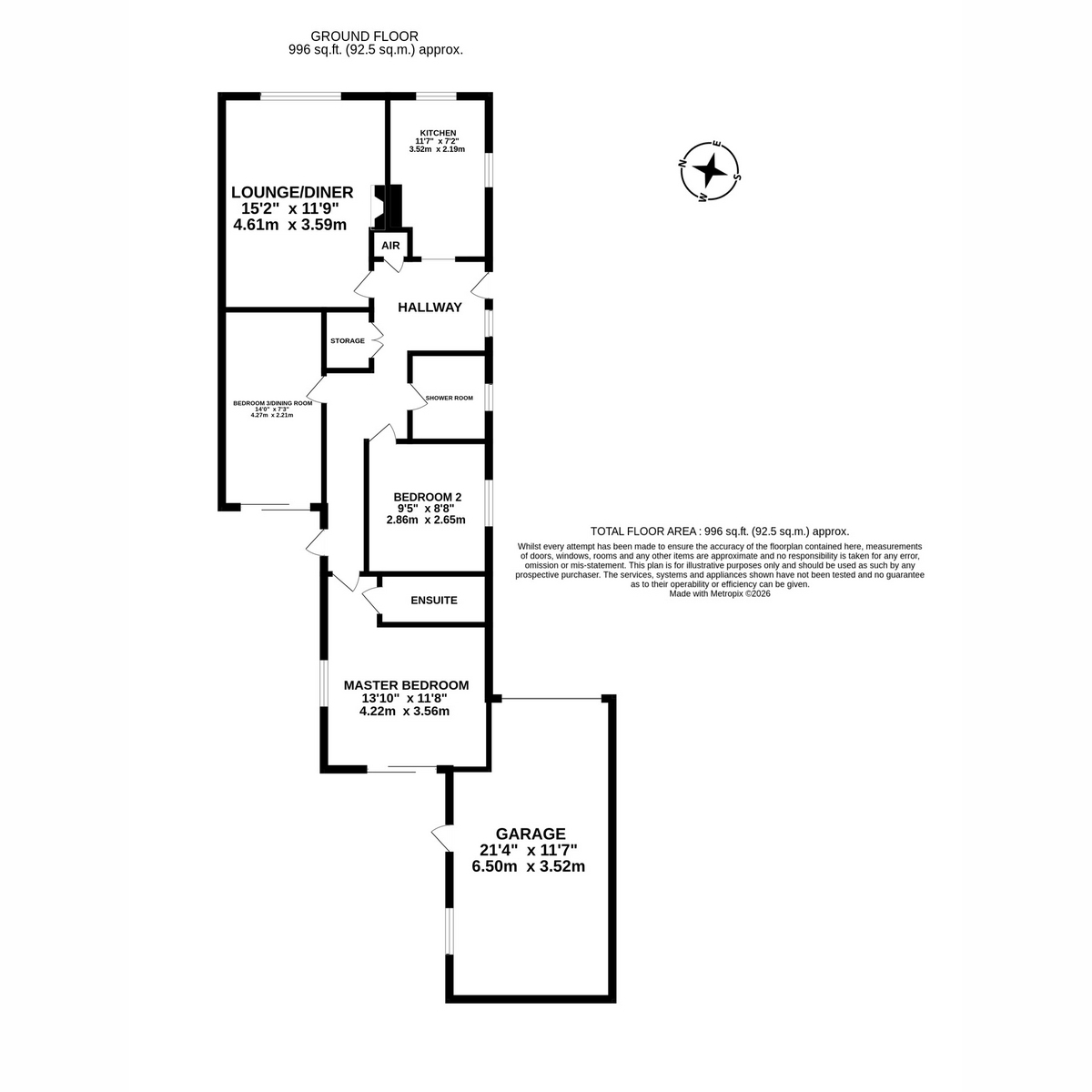 13, Wulfstan Drive, Long Itchington floorplan