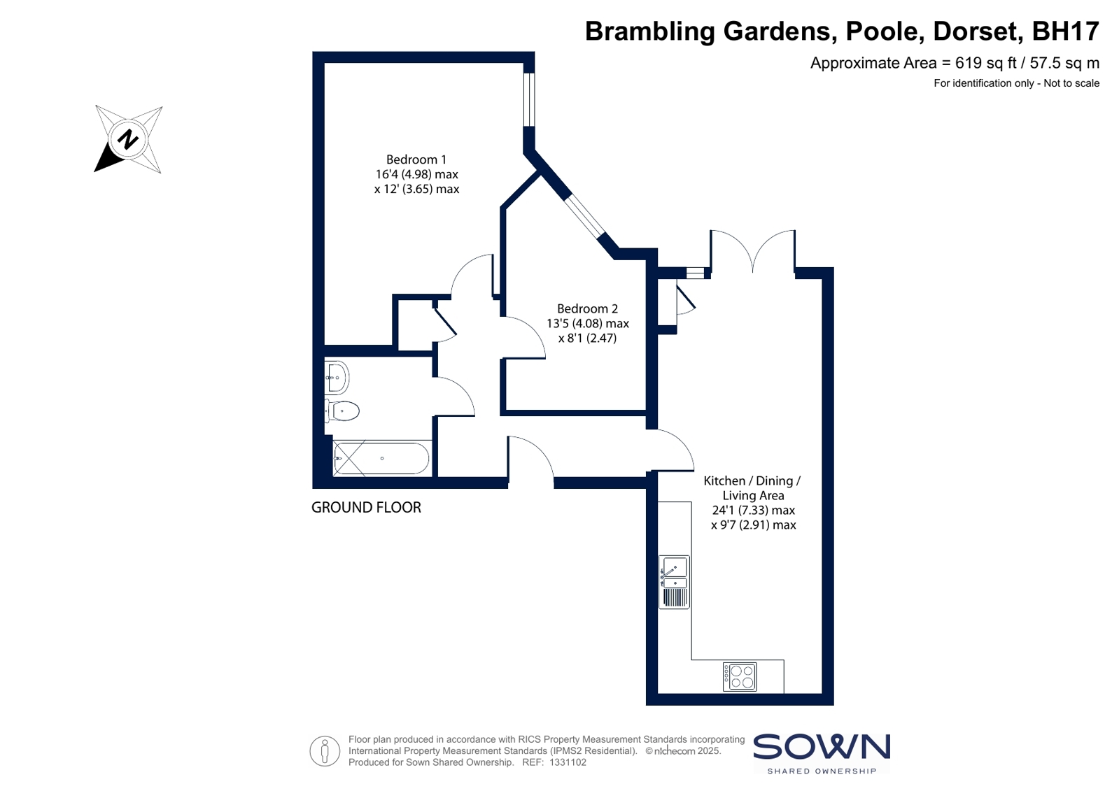 SNG RESALE OR - Flat 3, 3, Brambling Gardens, Dorset floorplan