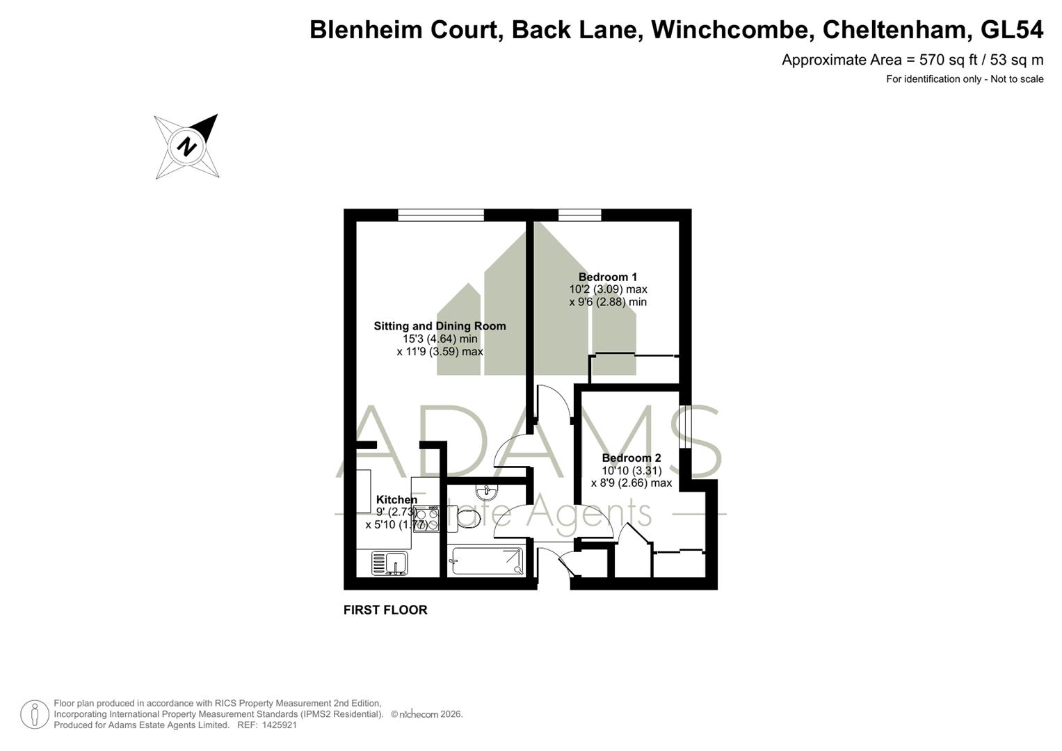 29, Blenheim Court, Back Lane, Winchcombe floorplan