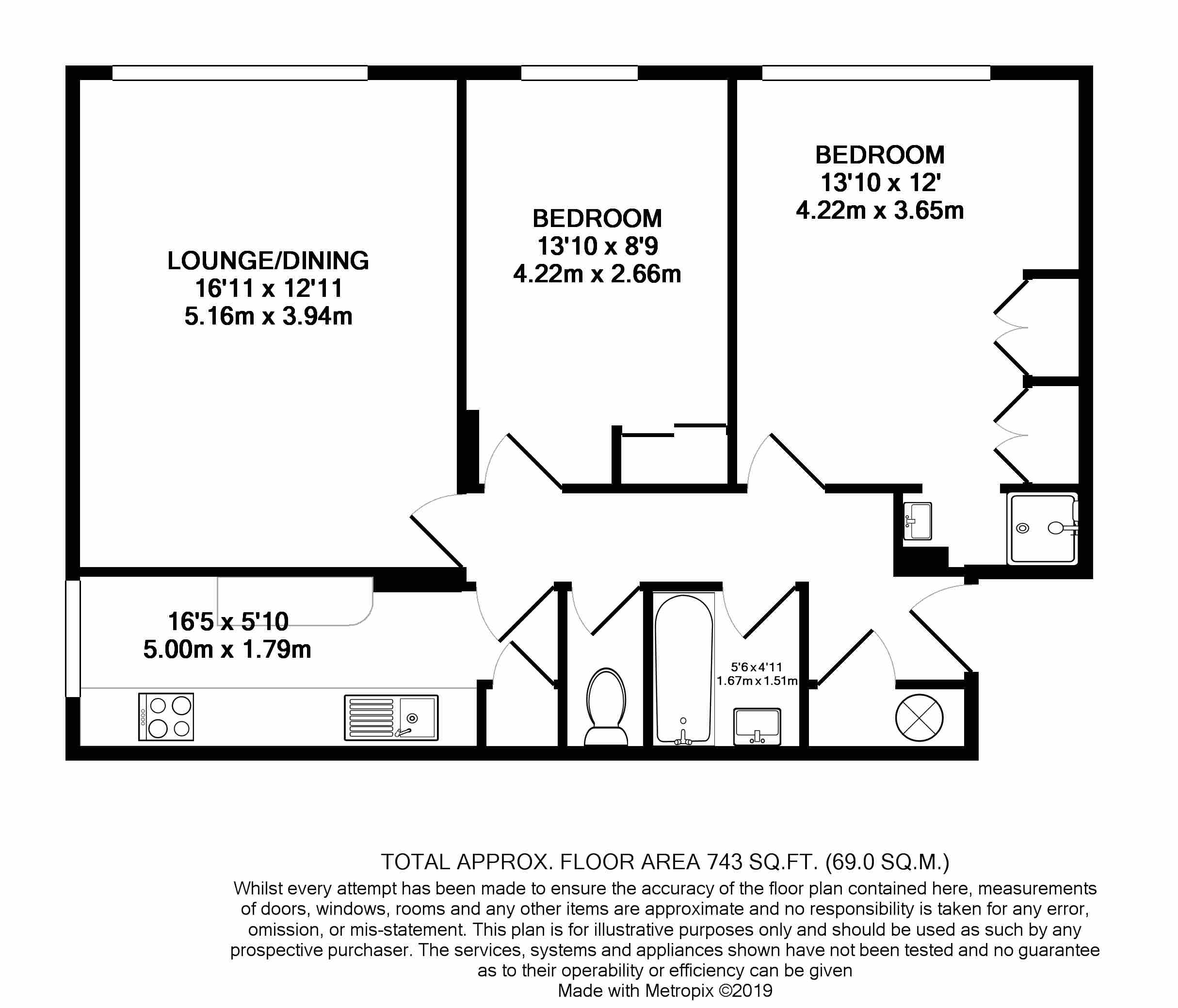 2 Bedrooms Flat for sale in Langham Gardens, West Ealing W13