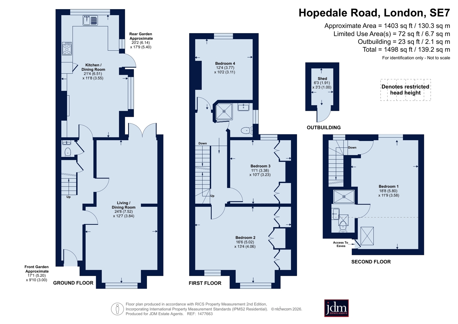 7, Hopedale Road, London floorplan