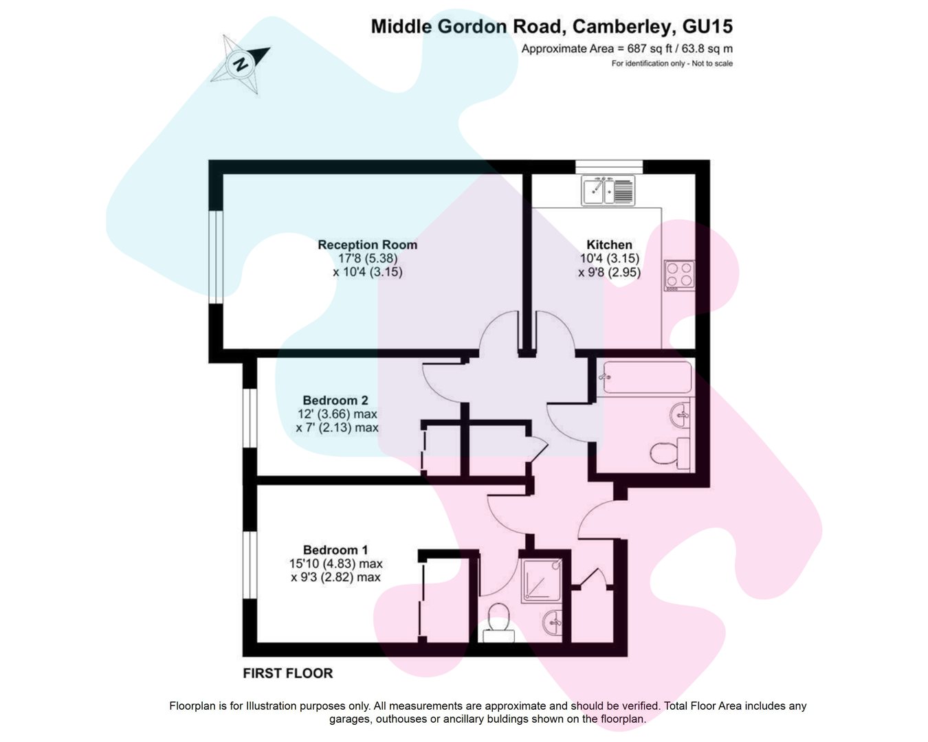 Middle Gordon Road, CAMBERLEY, GU15 floorplan