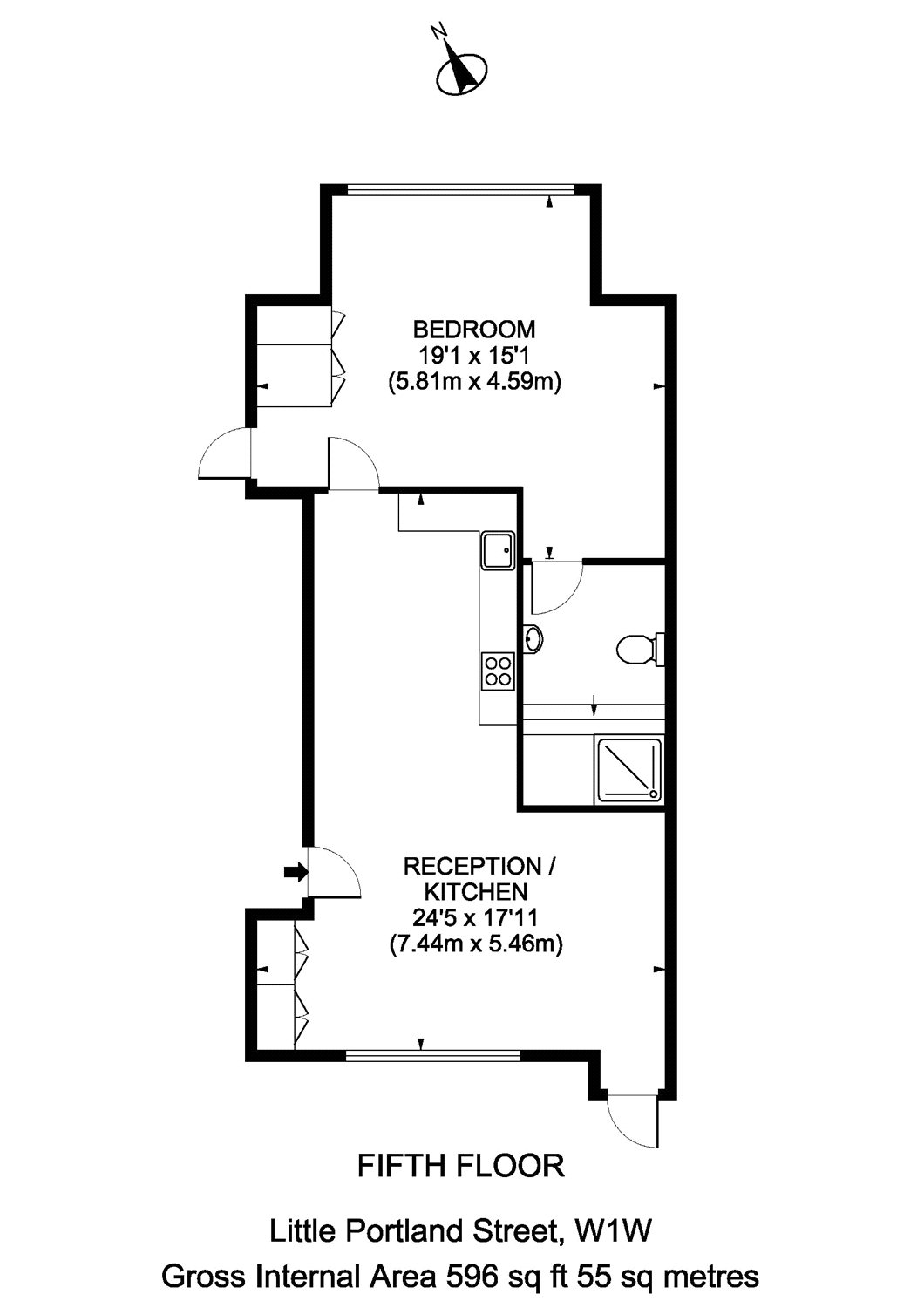 Little Portland Street, London floorplan