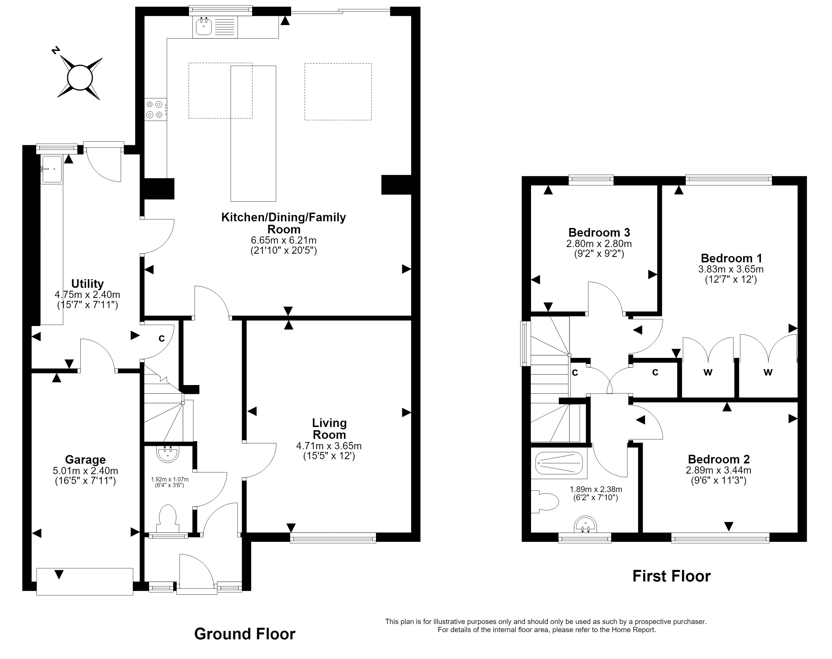 36, Burnside, Haddington floorplan