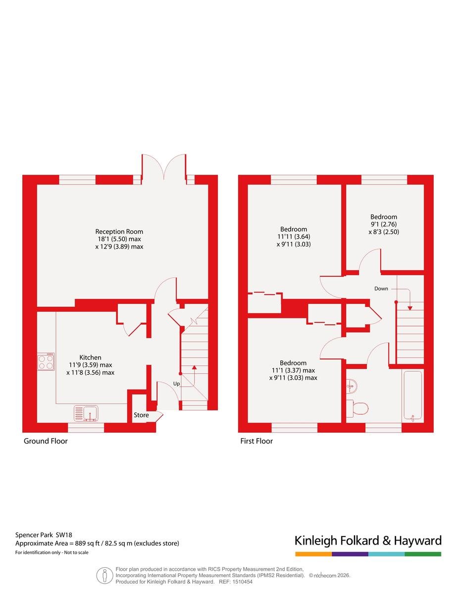 Flat D, 12, Spencer Park, London floorplan