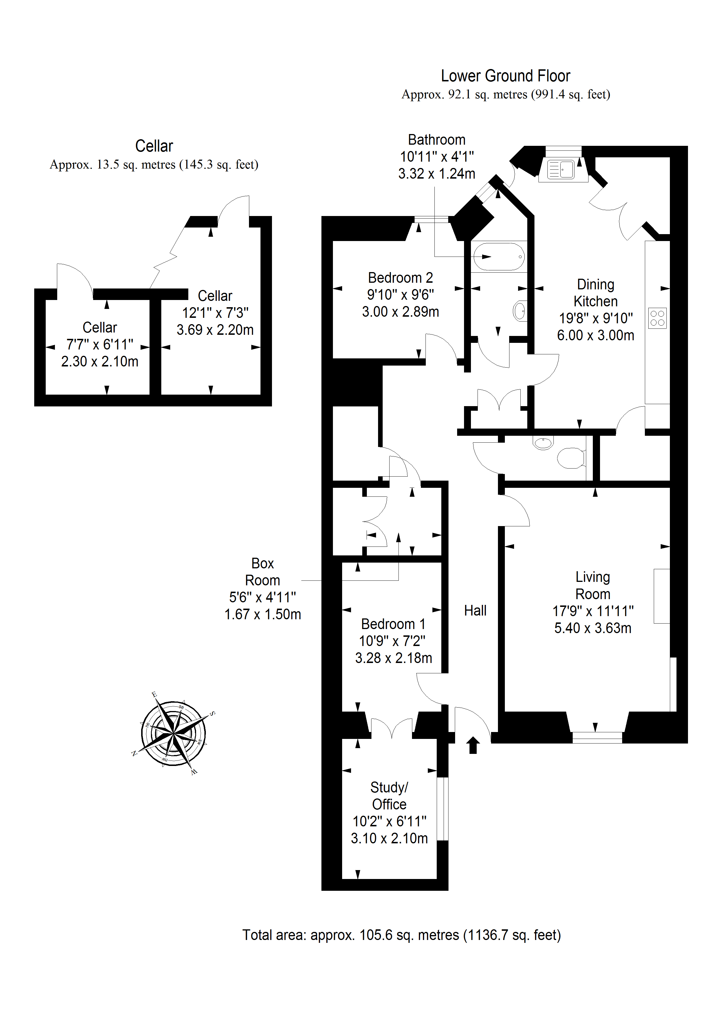 2A, Royal Crescent, Stockbridge, Edinburgh EH3, 2 bedroom flat for sale