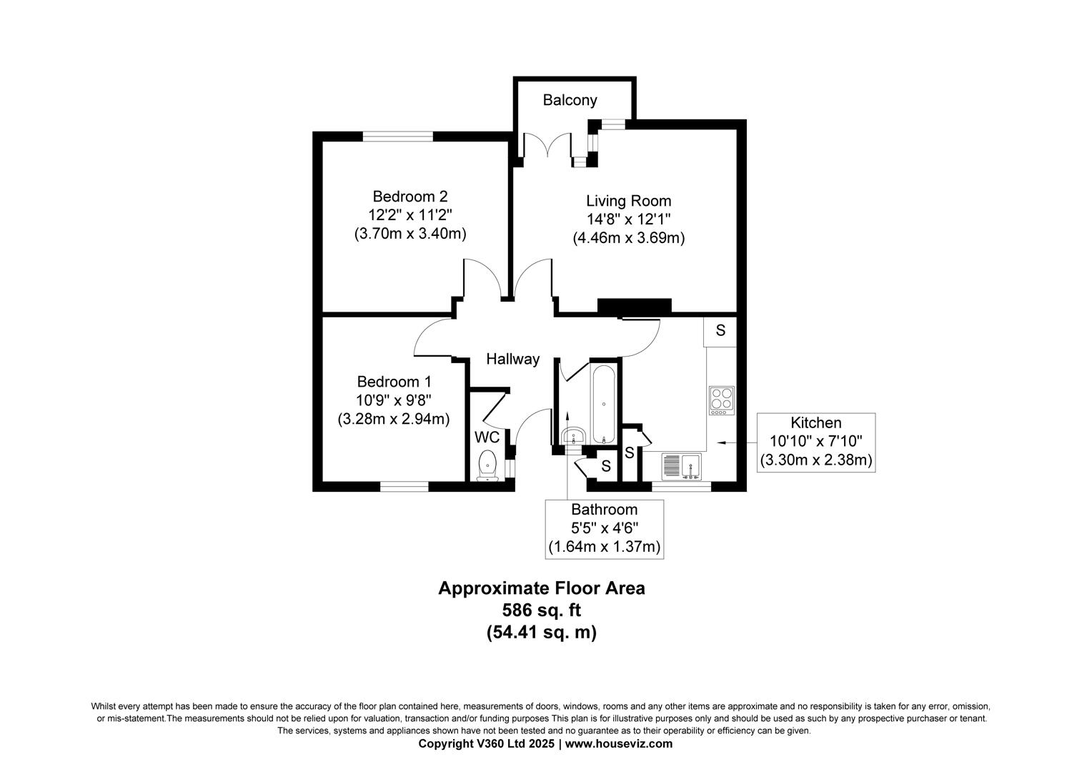 Flat 25, Mcglashon House, Hunton Street, London floorplan